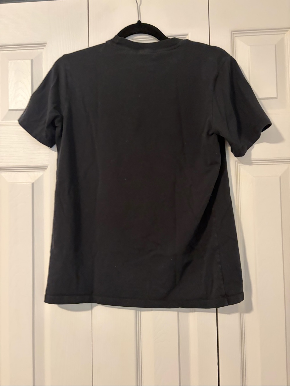Adidas Originals Black Trefoil crewneck t-shirt white trefoil logo sz Medium - Picture 4 of 5